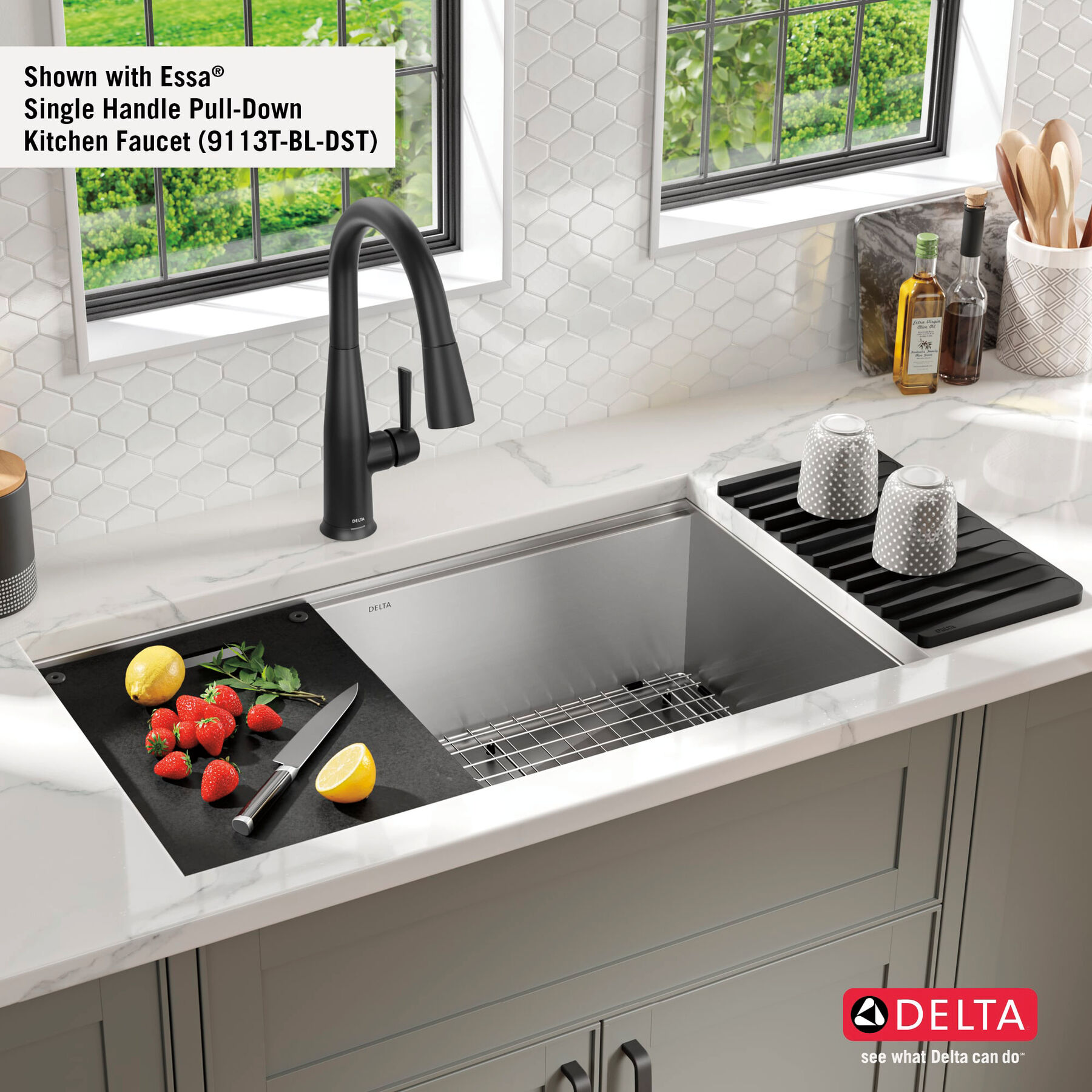 32” Workstation Kitchen Sink Undermount 16 Gauge Stainless Steel Single Bowl with WorkFlow™ Ledge and Accessories, image 13